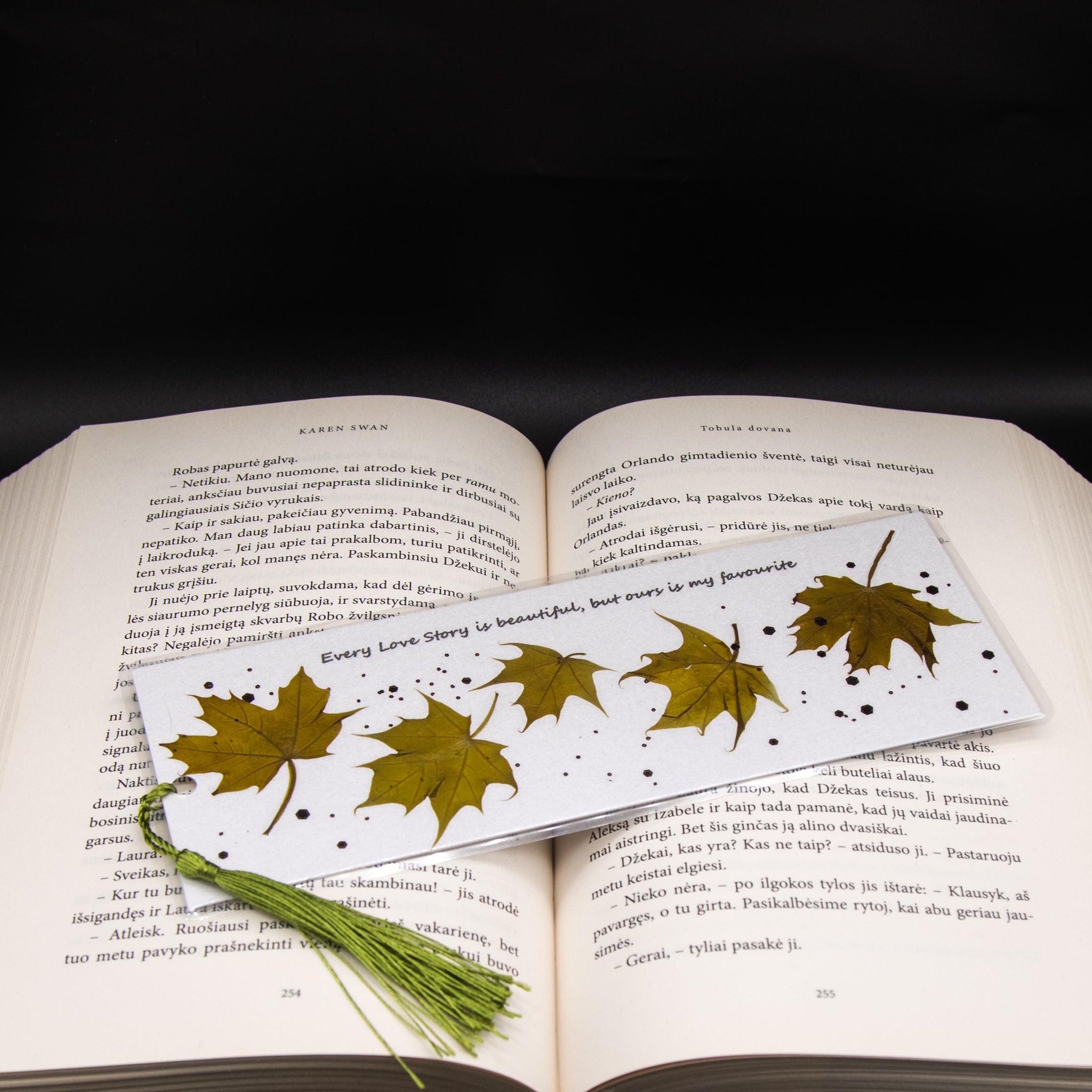 Pressed Maple Leaf Bookmark